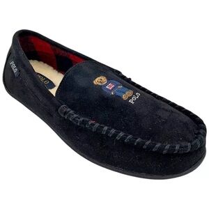 Polo by Ralph Lauren Men's Black Moccasin Slippers